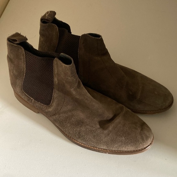 BEN SHERMAN SUEDE slip on MENS BOOTS brown size 11 - Picture 1 of 7